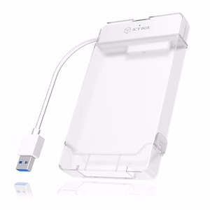 ICY BOX IB-AC703-U3 – USB 3.0 adaptera kabelis un aizsargapvalks 2.5 collu SATA diskam, zils