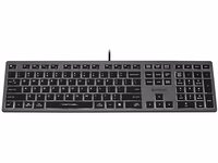 A4Tech FSTYLER FX60H (balts Backlit) keyboard USB QWERTY melns, pelēks