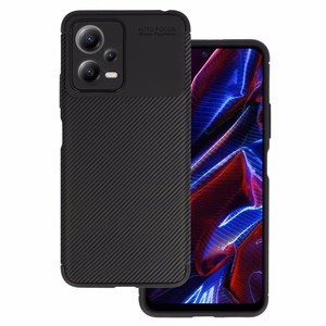 Vennus Carbon Elite viedtālruņa apvalks Xiaomi Redmi Note 12 5G/Poco X5 Melns