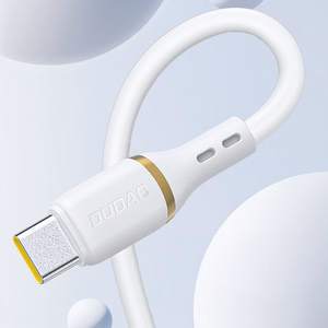 Dudao L25T USB-A - USB-C Silicone Cable 5A 1m - White