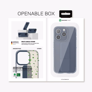 Amazing Thing Titan Pro turētāja apvalks 10FT IP156.7PTHBU Iphone 15 Pro Max tumši zila ar statīvu
