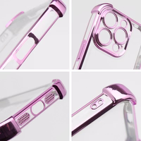 Viedtālruņa apvalks ANTISHOCK ELECTRO SAMSUNG S25 Edge rozā