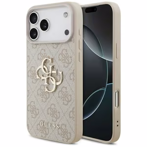 Guess 4G Lielā Logotipa Viedtālruņa apvalks iPhone 17 Pro Max - rozā