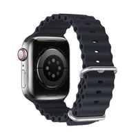 DUX DUCIS siksniņa OCEAN WAVE silikona Apple Watch 42 / 44 / 45 mm grafīta