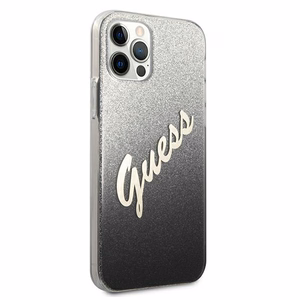 Guess GUHCP12MPCUGLSBK iPhone 12/12 Pro 6.1" black/black hardcase Glitter Gradient Script