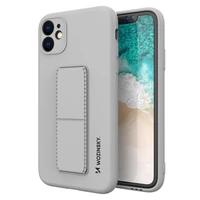 Wozinsky Kickstand Case silikona viedtālruņa apvalks ar statīvu Xiaomi Redmi 10X 4G / Xiaomi Redmi Note 9 pelēks