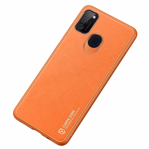 Dux Ducis Yolo elegantais vāciņš no mīksta TPU un PU ādas Samsung Galaxy M30s oranžs