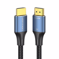 Vention Cotton Braided HDMI-A Male to Male HD Cable 8K 5M zils Aluminum Alloy Type