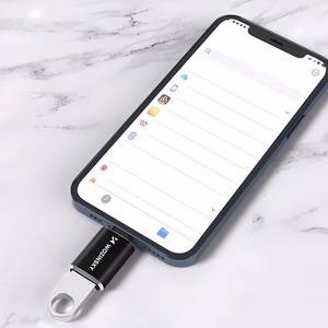 Wozinsky WALA-01 Lightning uz USB-A OTG adapteris – melns