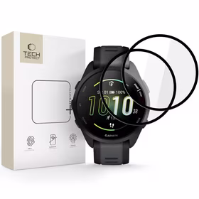 Tech-Protect Glass Flex+ 2 daļu hibrīdā stikla komplekts Garmin Forerunner 165 - melns