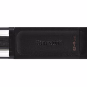 Kingston zibatmiņa 64GB USB-C DT70 melns