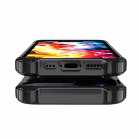 Hybrid Armor viedtālruņa apvalks iPhone 16e - melns