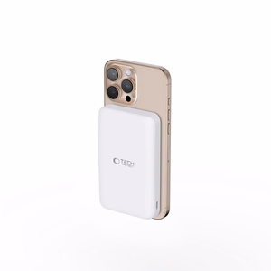 Внешний аккумулятор Tech-Protect PB24 LifeMag QI2 MagSafe 10000 mAh - белый