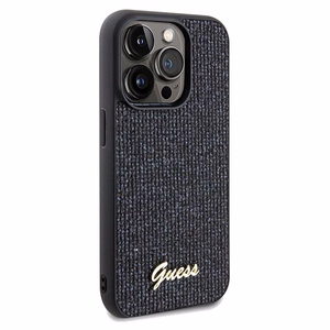 Guess Disco Metal Script viedtālruņa apvalks iPhone 14 Pro - melns