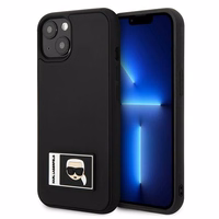 Viedtālruņa apvalks Karl Lagerfeld KLHCP13S3DKPK iPhone 13 mini 5,4\" melns / melns ciets apvalks Ikonik Patch
