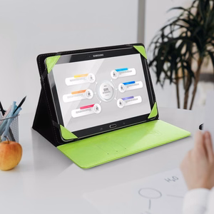 BLUN universāls planšetdatora apvalks 10" (UNT) zaļš