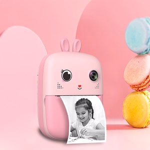 Mini termoprinteris bērniem ar fotoaparātu un videokameru - rozā