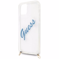 Guess GUHCP12LCRTVSBL iPhone 12 Pro Max 6.7" zils/zils cietais apvalks Script Vintage