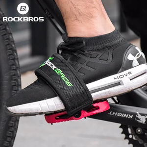 Rockbros GZT1001BK velosipēda pedāļu siksnas, 2 gab. - melnas