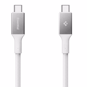 Spigen Essential EB10015CC USB-C / USB-C 100W 150 cm kabelis - Balts