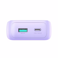 Joyroom JR-PBC06 mini portatīvais lādētājs ar iebūvētiem USB-C / Lightning kabeļiem 30W 10000mAh - violeta