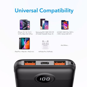 Внешний аккумулятор Veger L10S (W1105PD) PD QC3.0 2A 20W 10000 mAh чёрный