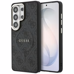 GUESS maciņš for SAMSUNG S26 Ultra GUHMS26LP4MSEGCK (4G Embossed Ring MagSafe) melns