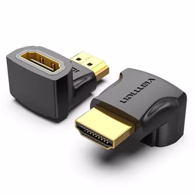 Vention HDMI 90 Degree Male to Female Adapter melns
