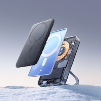 Magnētiskais bezvadu portatīvais lādētājs Joyroom JR-PBM12 22.5W ar rokturi (melns)