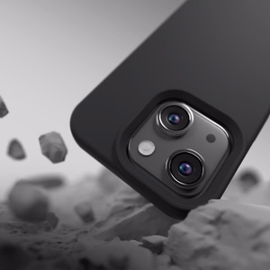 Silikona apvalks Etteri - iPhone 15 6,1" melns