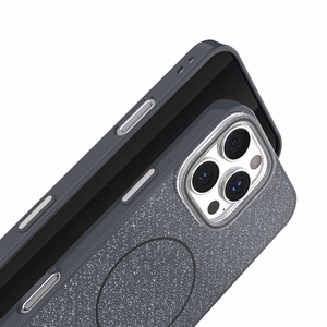 Glitter Thin Mag maciņš for iPhone 17 6,3" melns
