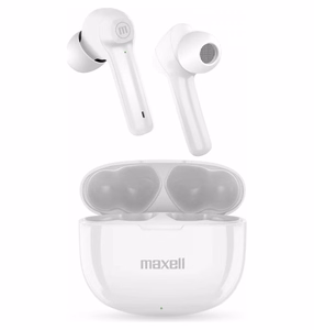 Maxell Dynamic+ bezvadu Bluetooth austiņas ar uzlādes maciņu, baltas