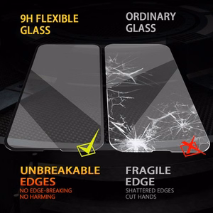 5D pilnībā līmējams hibrīdstikls Bestsuit Flexible Samsung S25 EDGE, melns