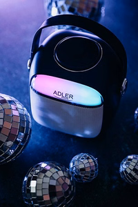 Adler AD 1199 karaoke skaļrunis ar mikrofonu, SD/USB/AUX/Bluetooth, melns