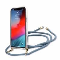 Guess GUHCP12SCRTVSBL iPhone 12 mini 5.4" zils/zils cietais apvalks Script Vintage