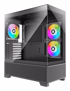 Корпус XILENCE XG172 MidiTower с панелью управления вентиляторами прозрачный чёрный