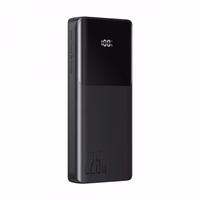 Power Bank Joyroom "JR-PBF19" melns 10000mAh 22.5W (PD / QC3.0) + integrēti Type-C / Lightning kabeļi