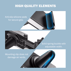 Crong Universal Smart automašīnas tālruņa turētājs 4–6.5" tālruņiem, melns