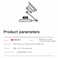 FORCELL F-GRIP IronSecure magnētiskais auto turētājs vējstiklam / paneļim melns