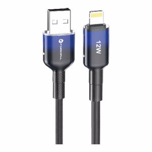 FORCELL F-ENERGY C353 kabelis USB A uz Lightning 2,4A 12W Gradient 1 m melns