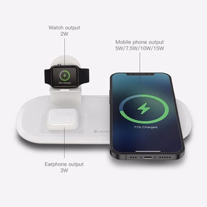 Devia bezvadu lādētājs 3in1 Smart 15W balts