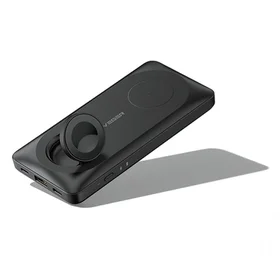 VEGER Portatīvais lādētājs 10000 mAh ar bezvadu uzlādi saderīgs ar MagSafe PD QC3.0 3A 22,5W MagMulti (W1156) melns