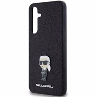 Karl Lagerfeld Fiksēts Mirdzošs Ikonik Logo Metal Pin viedtālruņa apvalks Samsung Galaxy A35 - melns