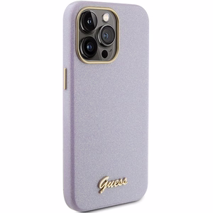 Guess Spīdīgs mirdzošs apvalks iPhone 15 Pro Max - ceriņkrāsa