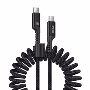 Baseus Fish-Eye Ātra uzlāde Datu kabelis USB-C uz USB-C 100W 1m Melns