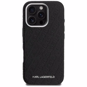 Karl Lagerfeld FW Stamped Karl MagSafe Maciņš iPhone 16 Pro Max - melns