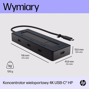 HP 4K USB-C daudzfunkcionāls centrmezgls