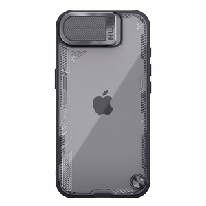 Nillkin Iceblade Prop viedtālruņa apvalks ar objektīva vāciņu un statīvu iPhone 16e - melns