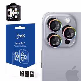3mk Lens Protection Pro Kameras vāciņš ar varavīksnes rāmi iPhone 16 Pro / 16 Pro Max