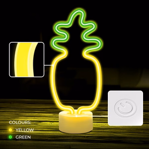 Neon LED on statīvs PINEAPPLE oranžs zaļš USB-C FSC-12 Forever Light